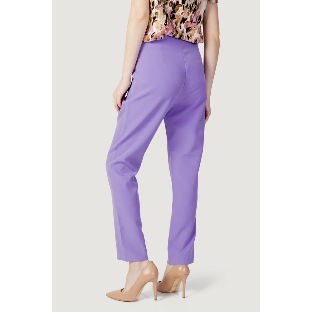 Μόνο Purple Polyester Jeans &amp; Pant