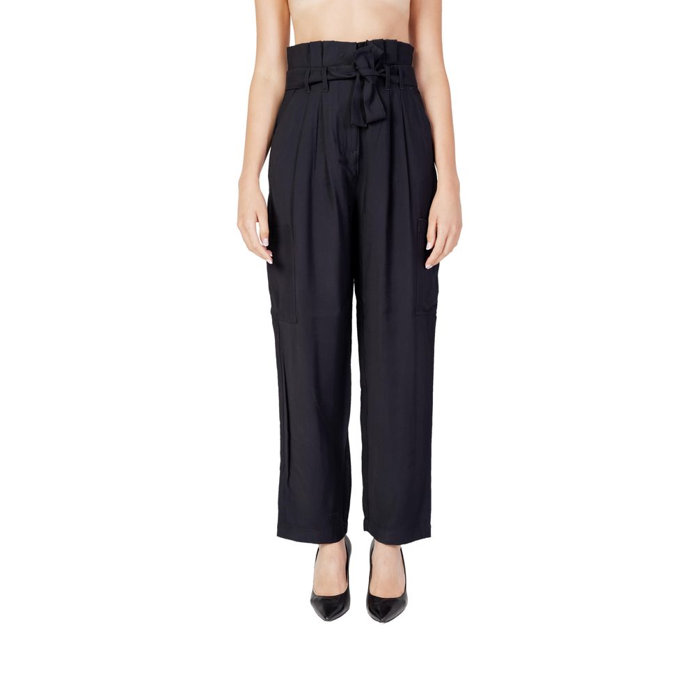Vila Clothes Μαύρο τζιν και παντελόνι βισκόζης