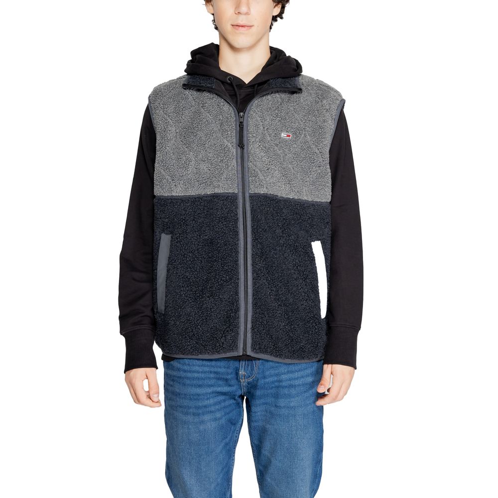 Μπουφάν Tommy Hilfiger Jeans μαύρο ανακυκλωμένο πολυεστέρα