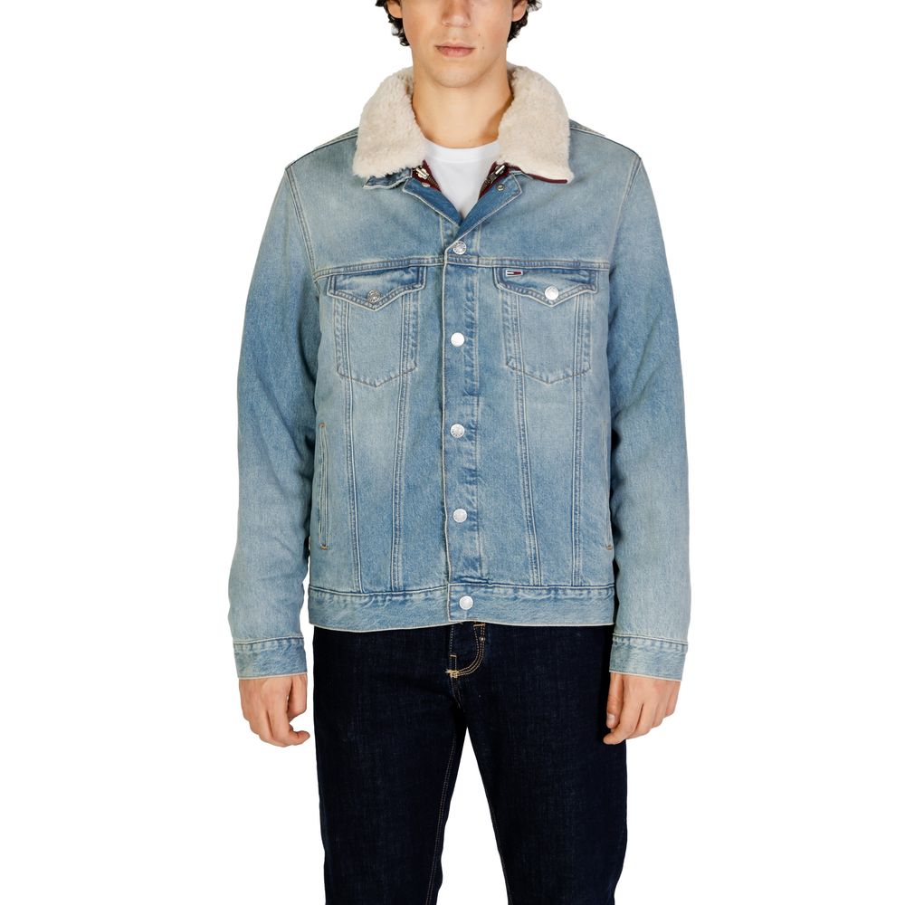 Μπουφάν Tommy Hilfiger Jeans Light Blue Cotton Jacket