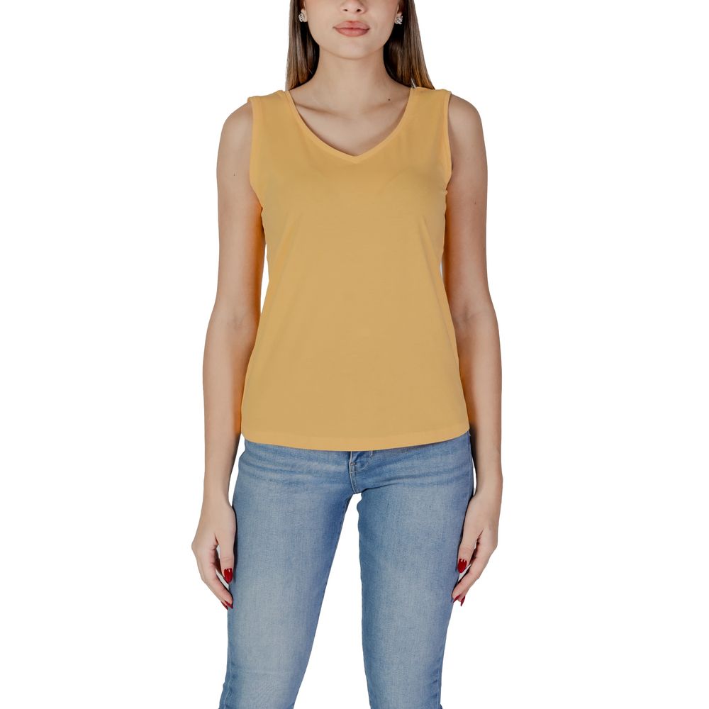 B.Young Yellow Cotton Tops &amp; T-Shirt