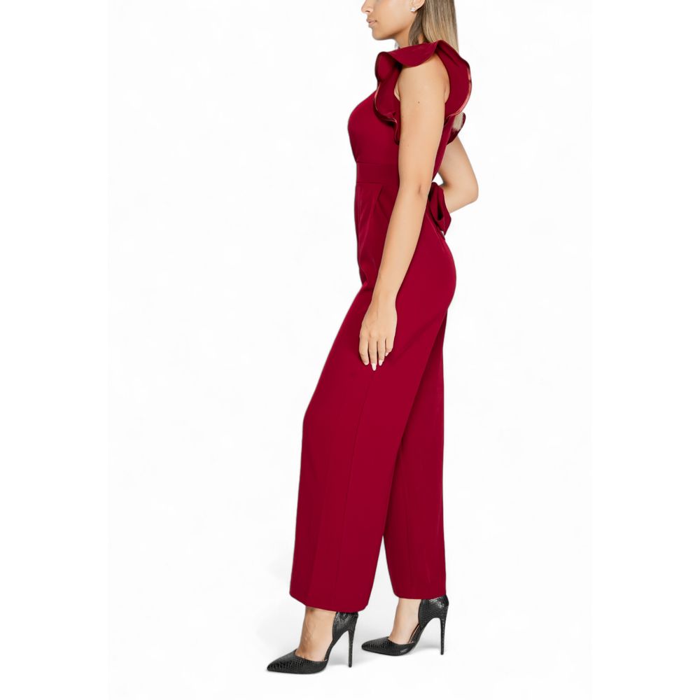 Rinascimento Bordeaux Polyester Jumpsuit