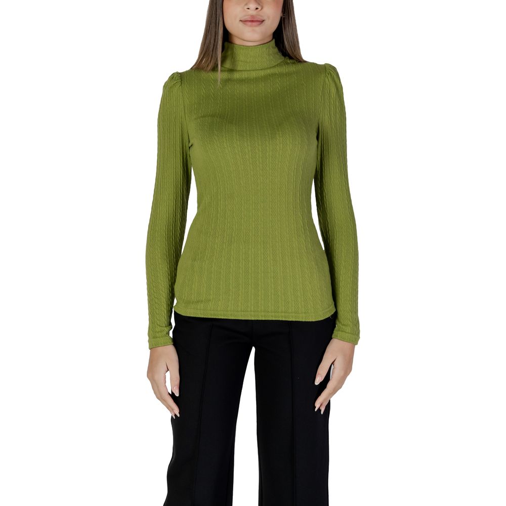 B.Young Green Polyester Tops &amp; T-Shirt