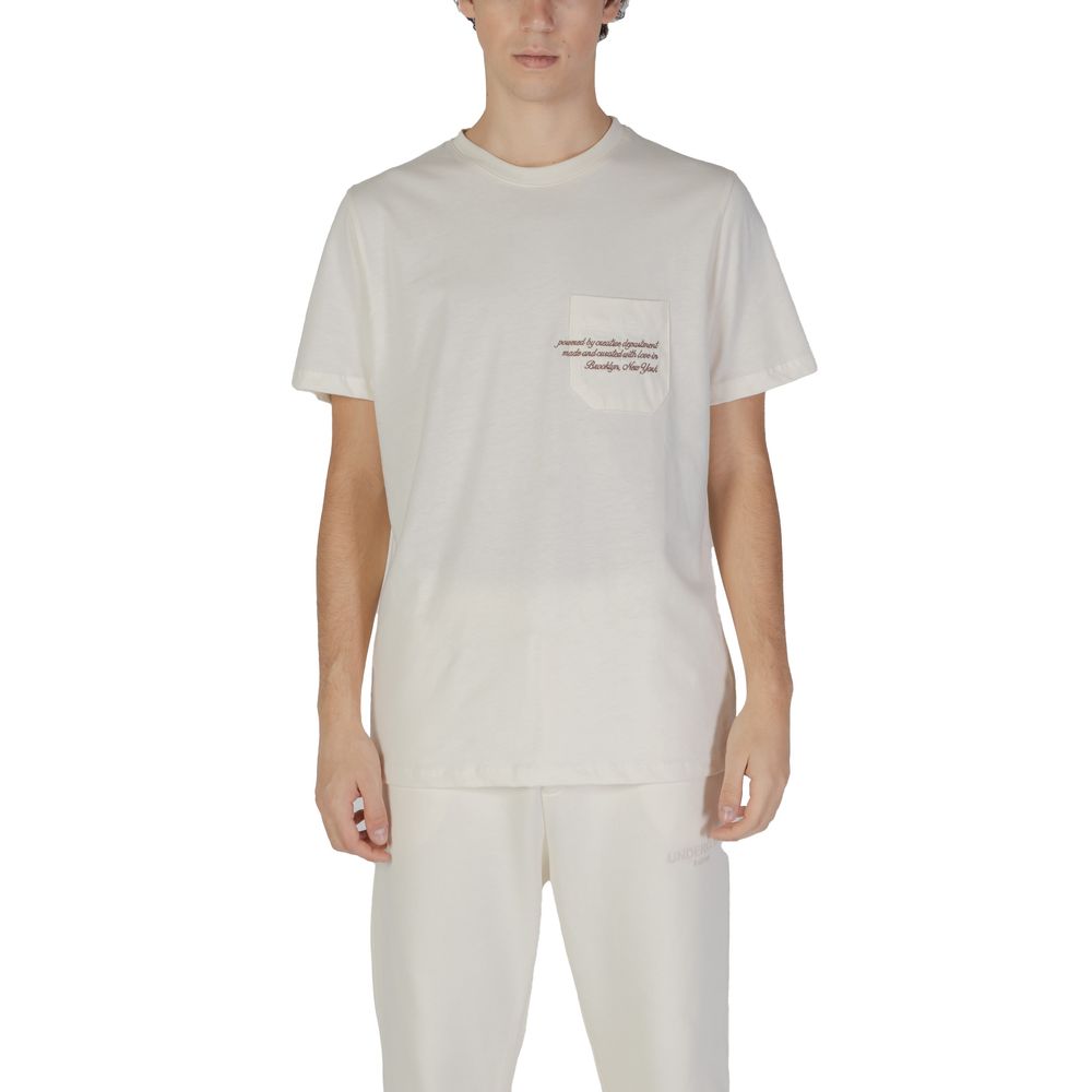 Underclub Κρεμ Βαμβακερό T-Shirt