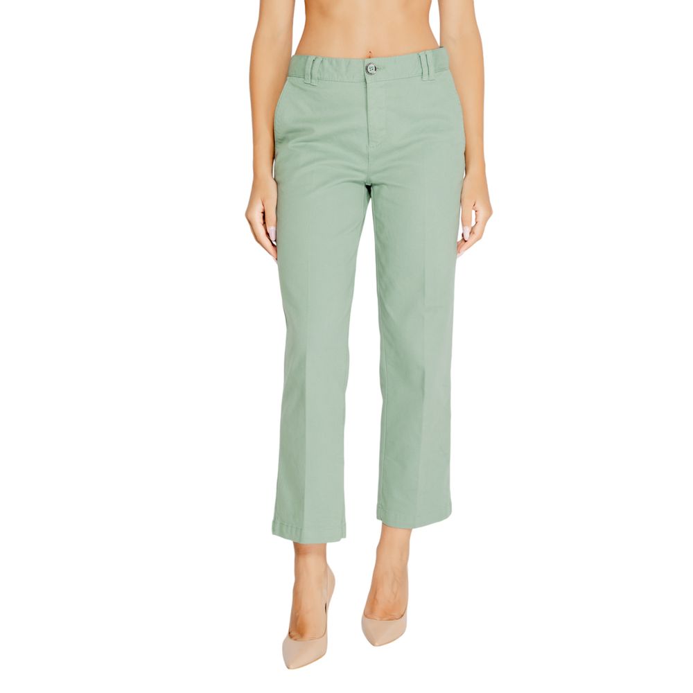Street One Turquoise Cotton Jeans &amp; Pant