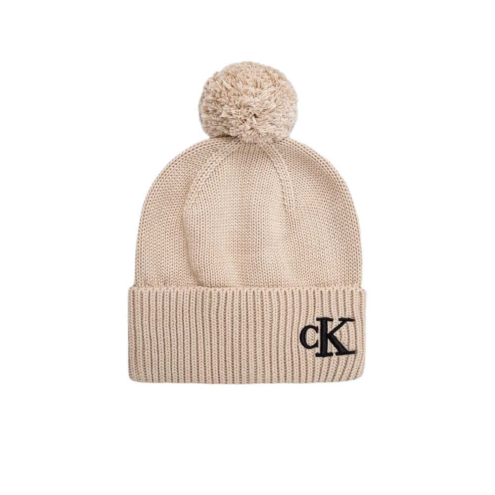 Βαμβακερό καπέλο Calvin Klein Beige