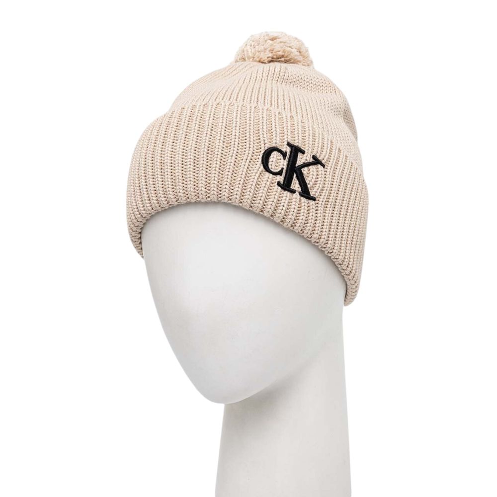Βαμβακερό καπέλο Calvin Klein Beige