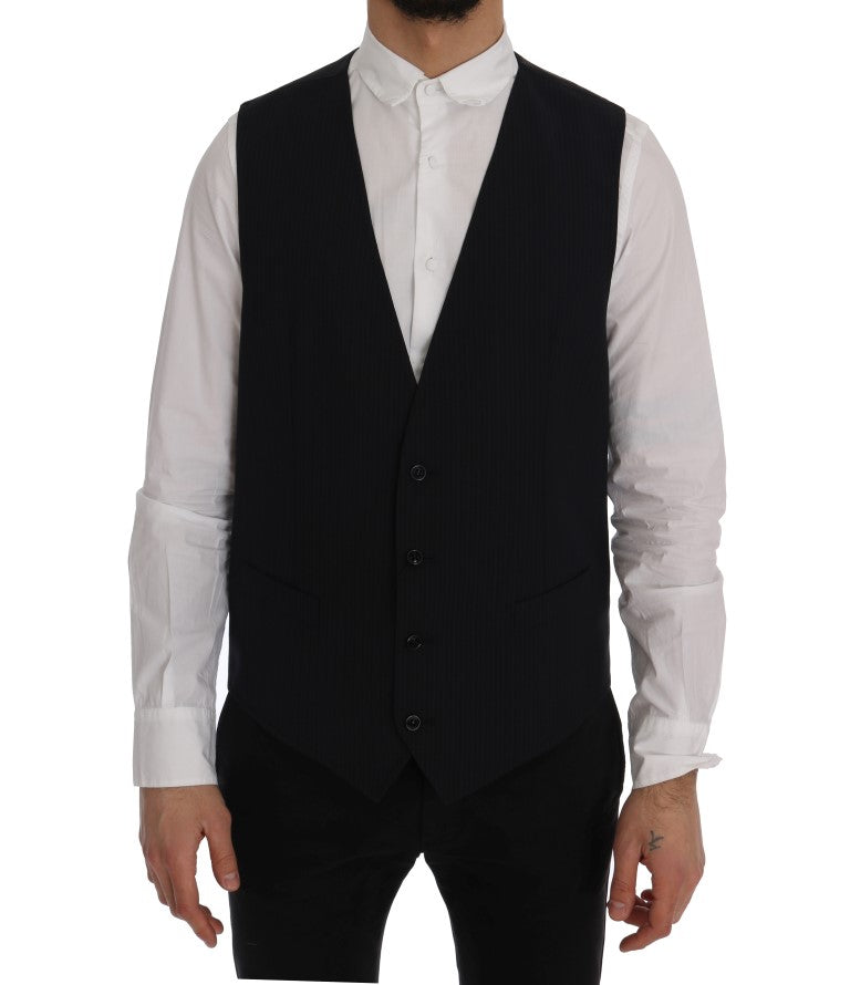 Γιλέκο γιλέκο Dolce &amp; Gabbana Sleek ριγέ μαλλί