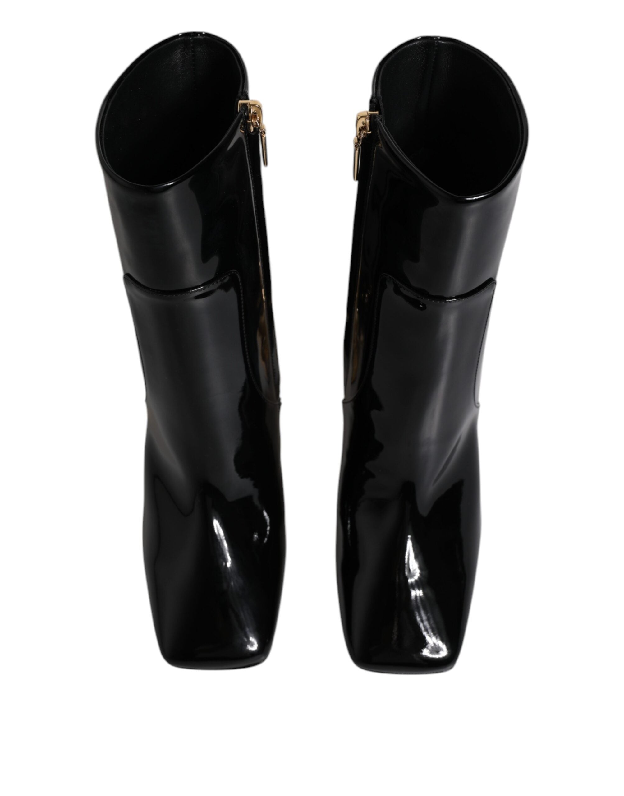 Παπούτσια Dolce &amp; Gabbana Black Jackie Leather Mid Calf Boots
