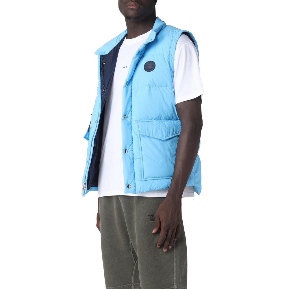 Γιλέκο Woolrich Light Blue Polyester