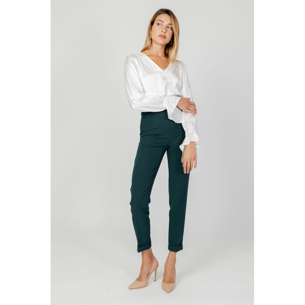Sandro Ferrone Green Polyester Pants