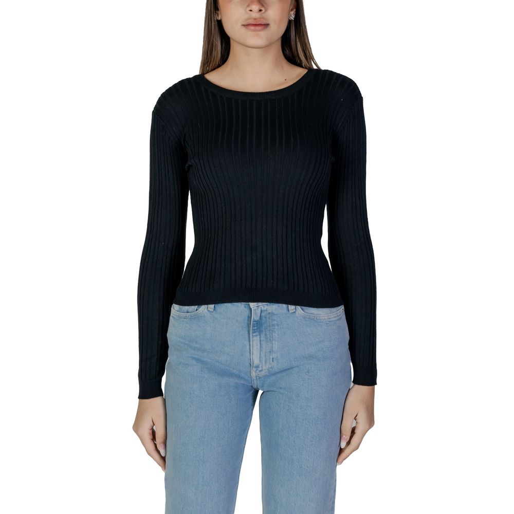 Vila Clothes Μαύρα μπλουζάκια και μπλουζάκια από ανακυκλωμένο πολυεστέρα
