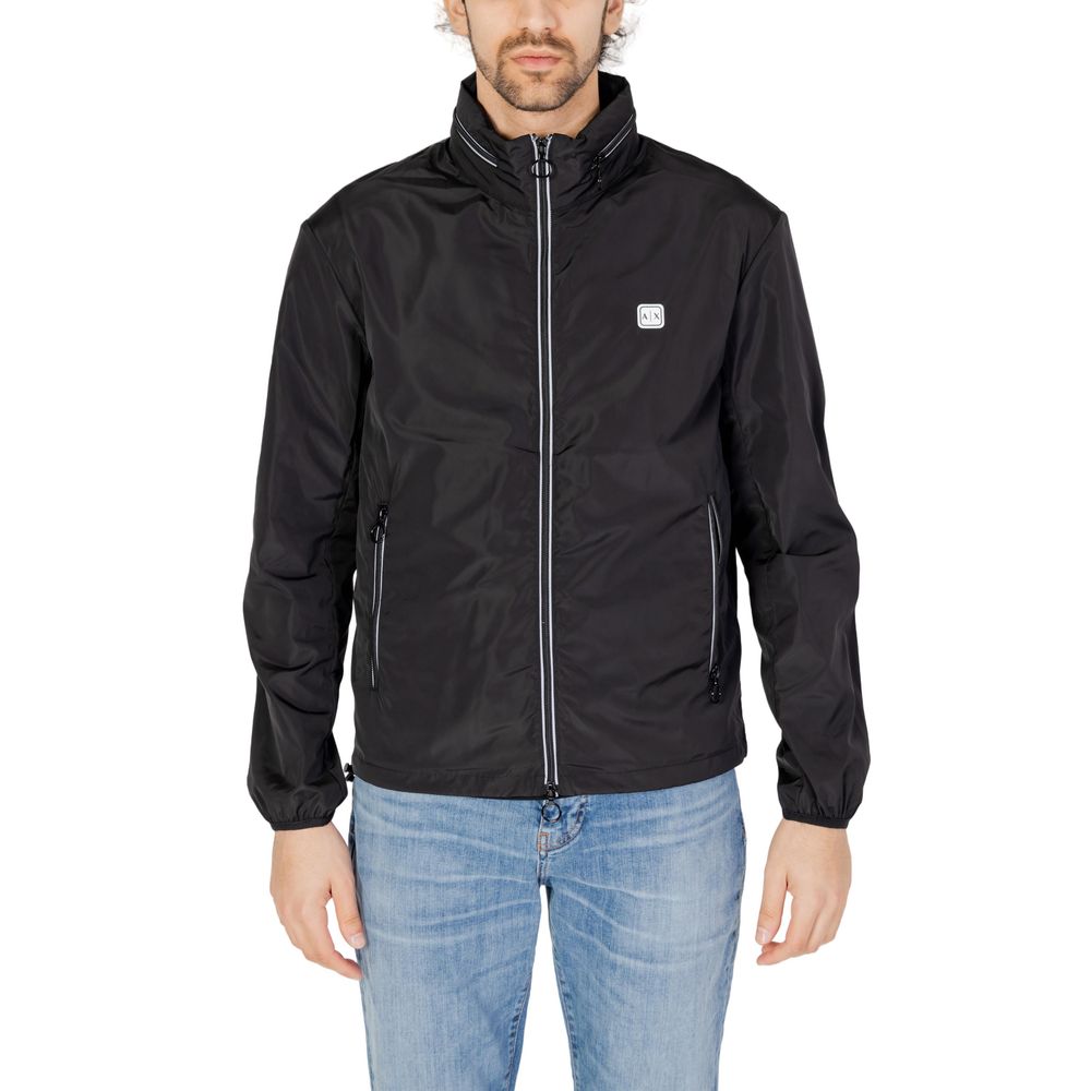 Μπουφάν Armani Exchange μαύρο πολυεστέρα