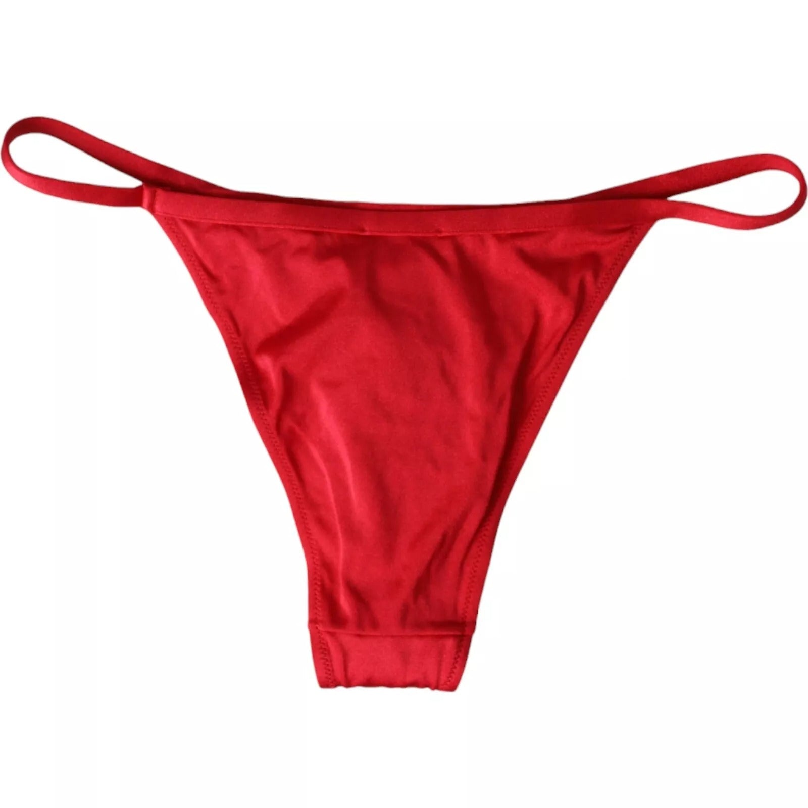 Dolce &amp; Gabbana Red Nylon Stretch Μαγιό Μπικίνι στο κάτω μέρος