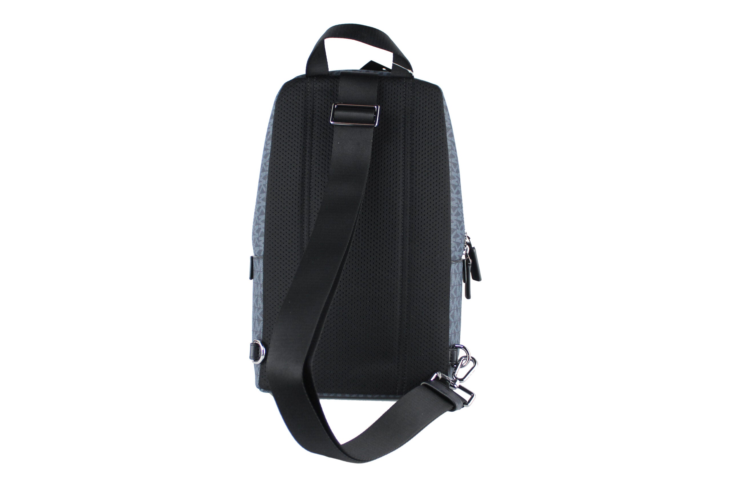 Σακίδιο πλάτης από PVC σφεντόνα Michael Kors Cooper Medium Navy Signature