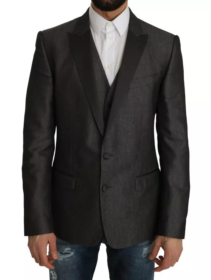 Dolce &amp; Gabbana Grey MARTINI 2 Piece Vest Coat Blazer