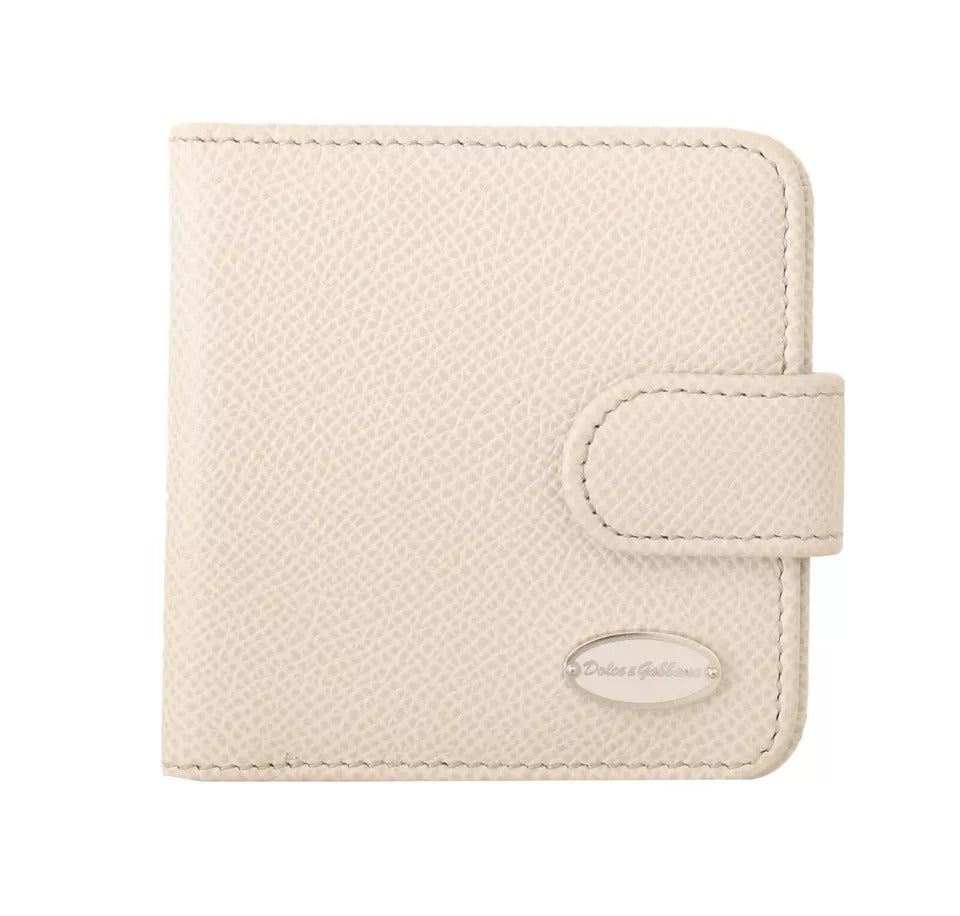 Dolce &amp; Gabbana White Dauphine Δερμάτινη θήκη για προφυλακτικό Πορτοφόλι τσέπης