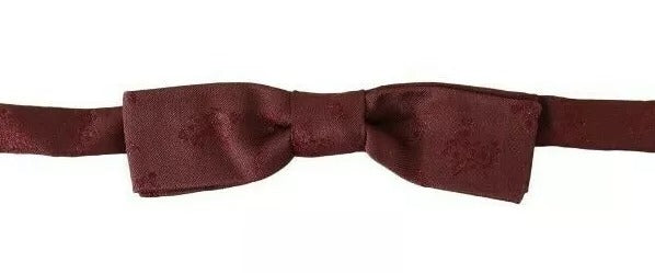 Ρυθμιζόμενο παπιγιόν Dolce &amp; Gabbana Bordeaux Silk Floral Faille