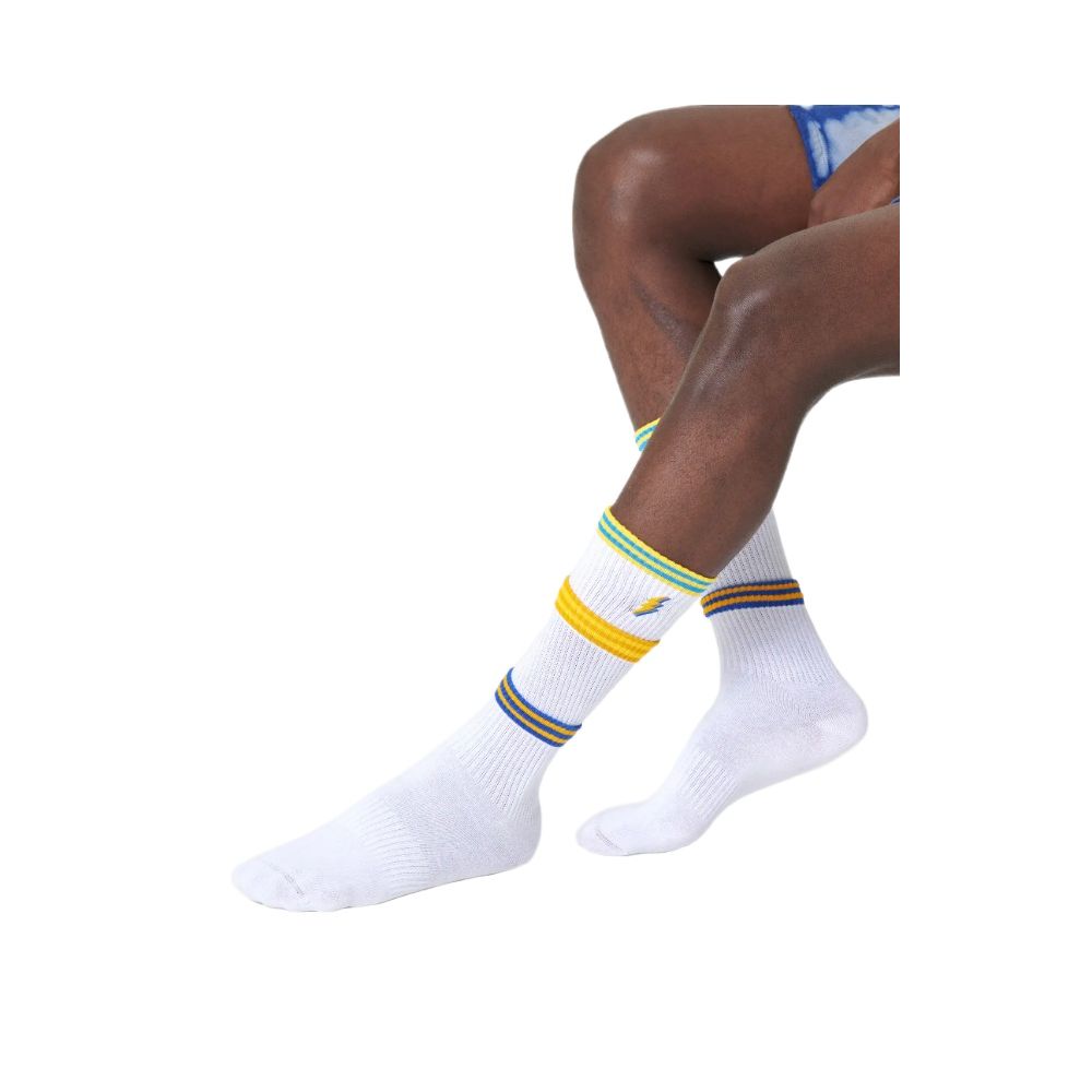 Happy Socks Λευκή βαμβακερή κάλτσα