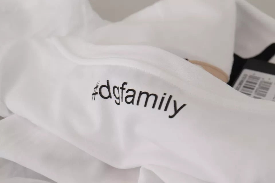 Μπλουζάκι Dolce &amp; Gabbana White #DGFamily Patch Top Cotton T-shirt