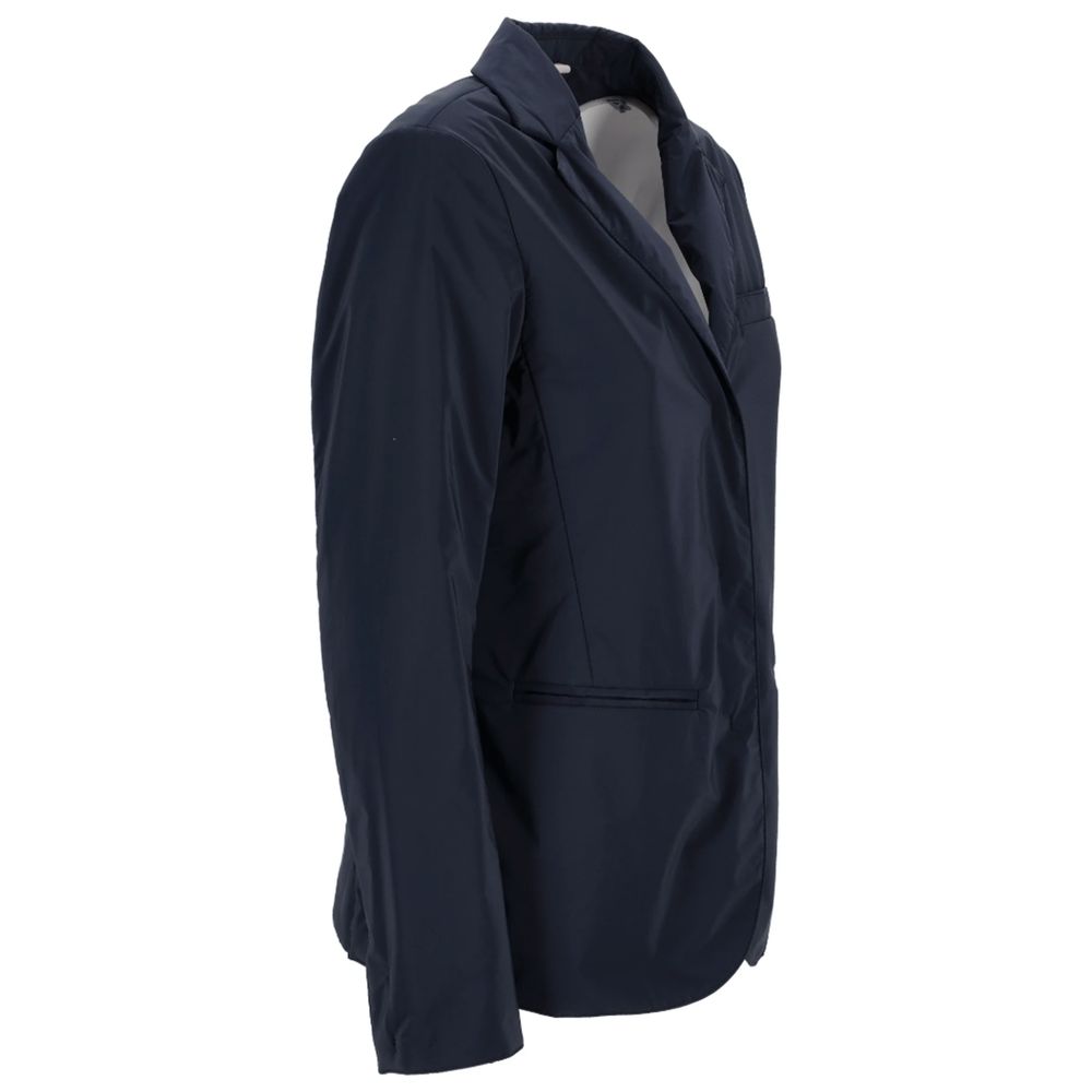 People Of Shibuya Blue Polyester Jackets &amp; Coat