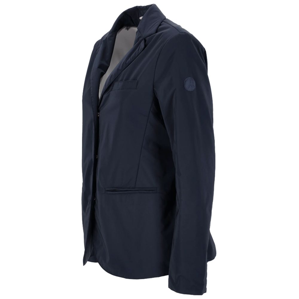 People Of Shibuya Blue Polyester Jackets &amp; Coat