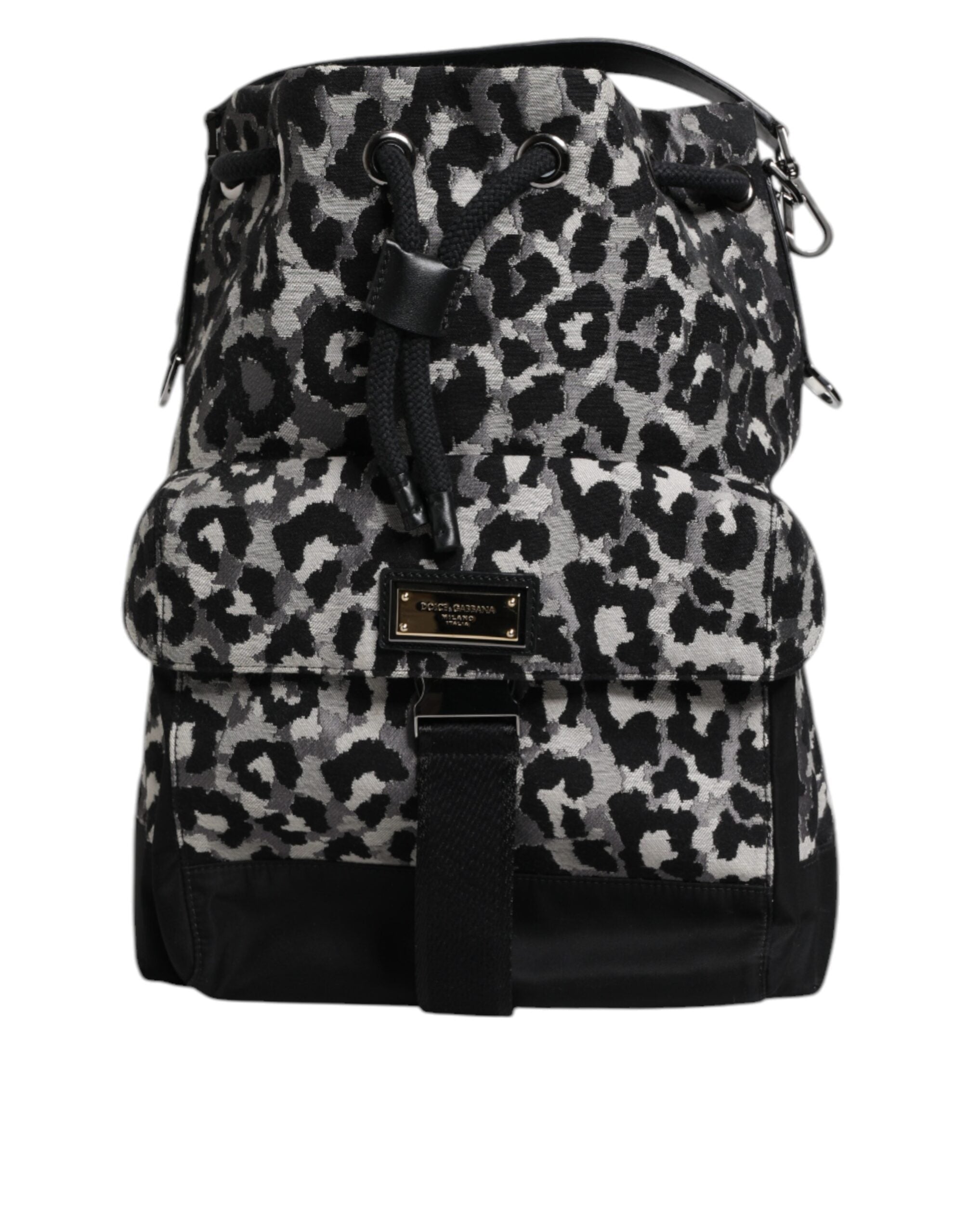 Τσάντα Dolce &amp; Gabbana πολύχρωμη Leopard Jacquard Hobo Crossbody Borse