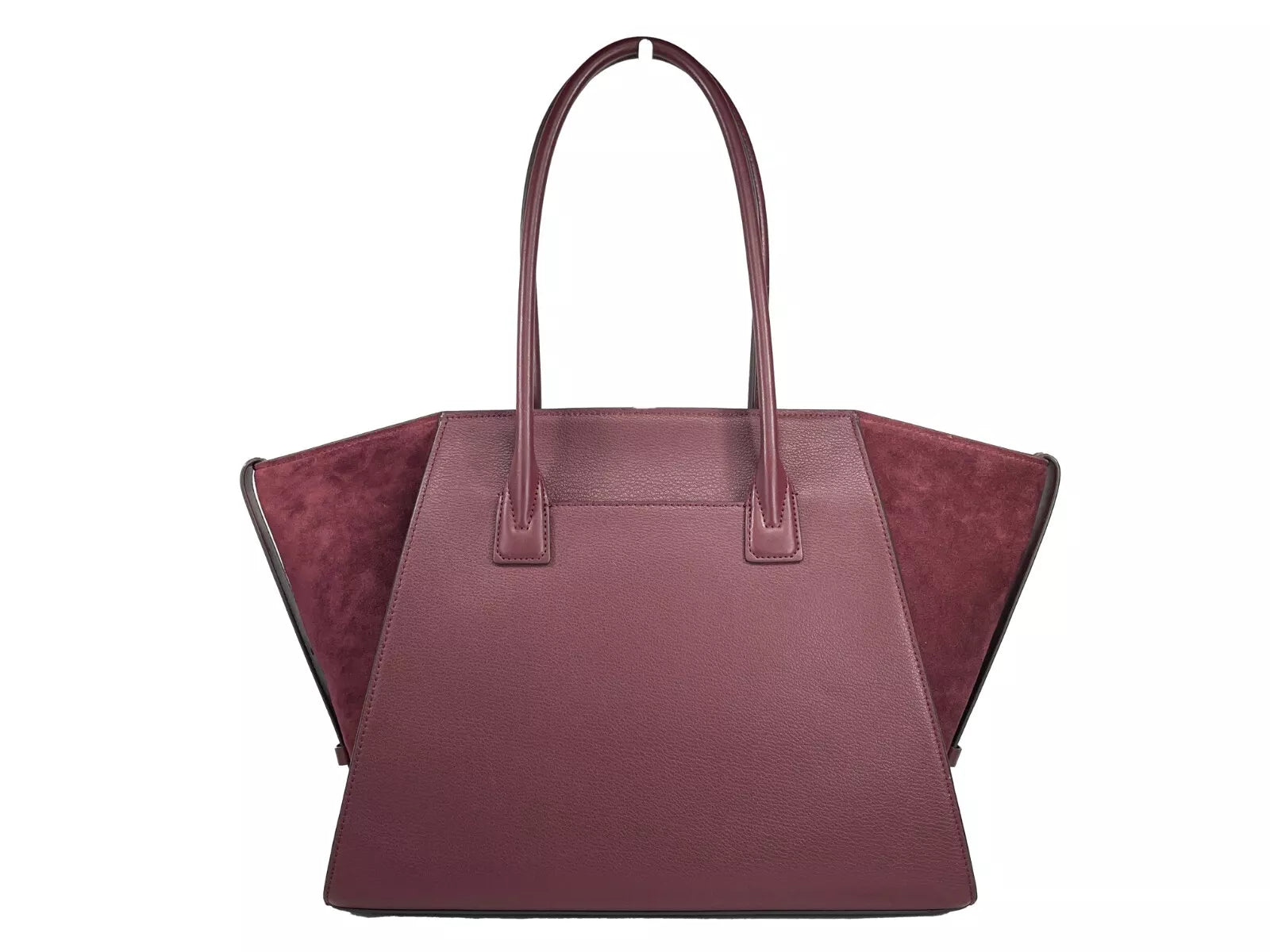 Τσάντα με φερμουάρ Michael Kors Avril XL Suede, Oxblood Red