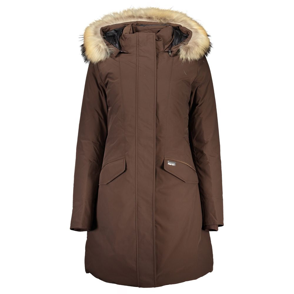 Woolrich Καφέ Βαμβακερά Μπουφάν &amp; Παλτό