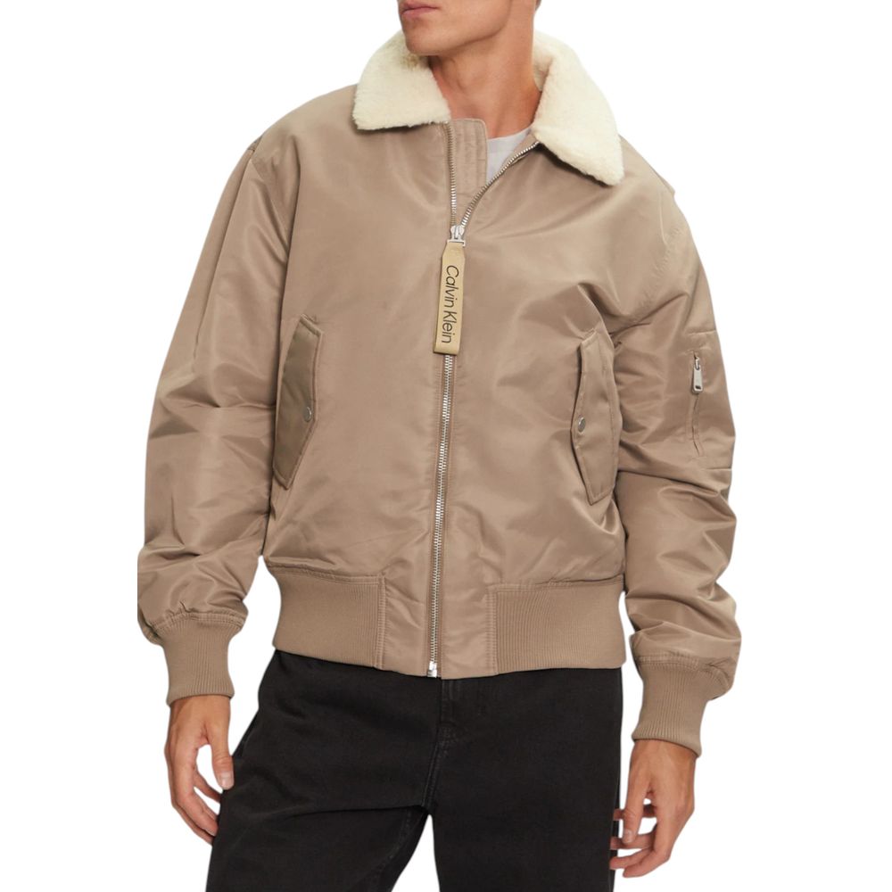 Μπουφάν Calvin Klein Jeans Beige Polyamide Riciclata