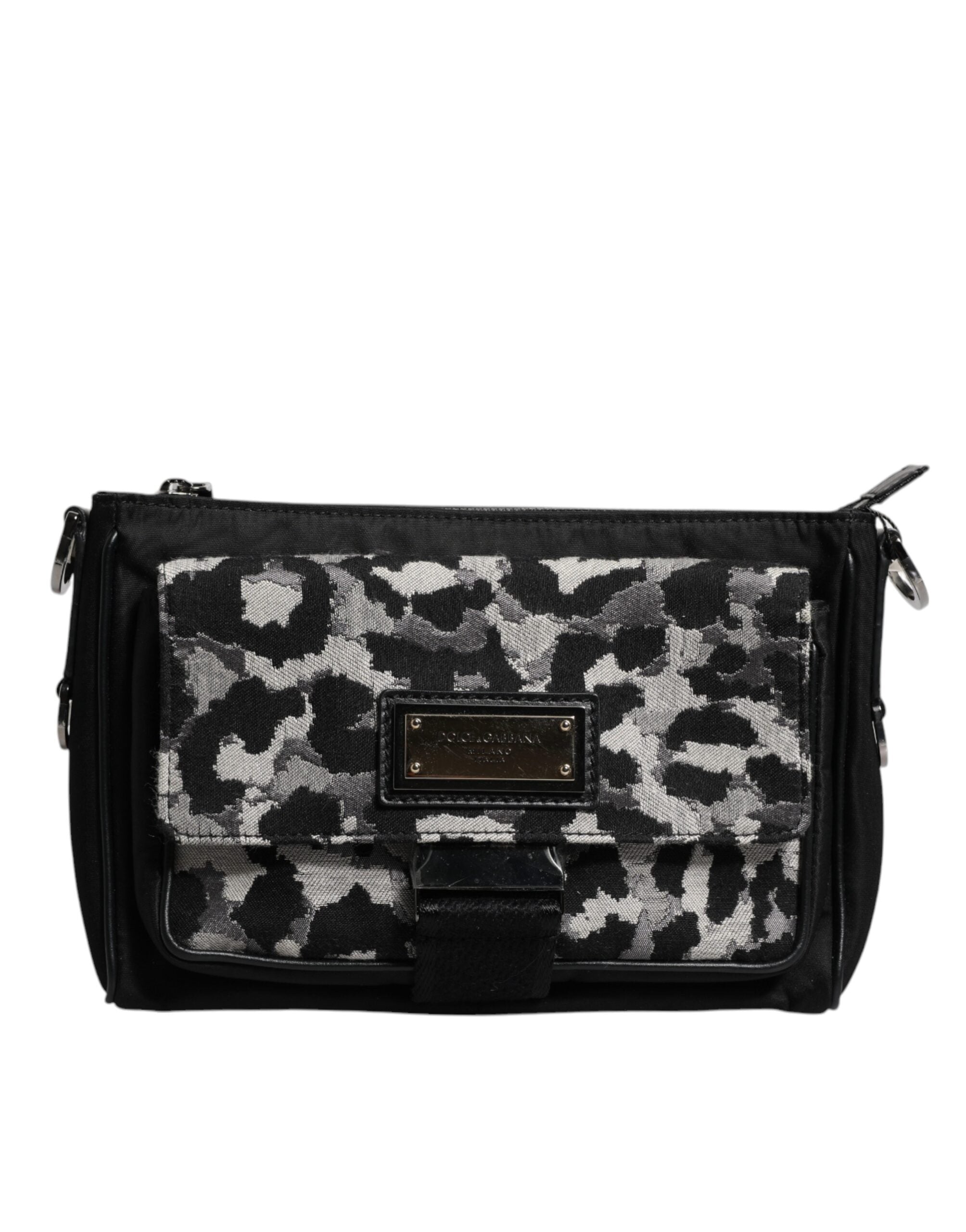 Τσάντα Dolce &amp; Gabbana πολύχρωμη Leopard Jacquard Crossbody