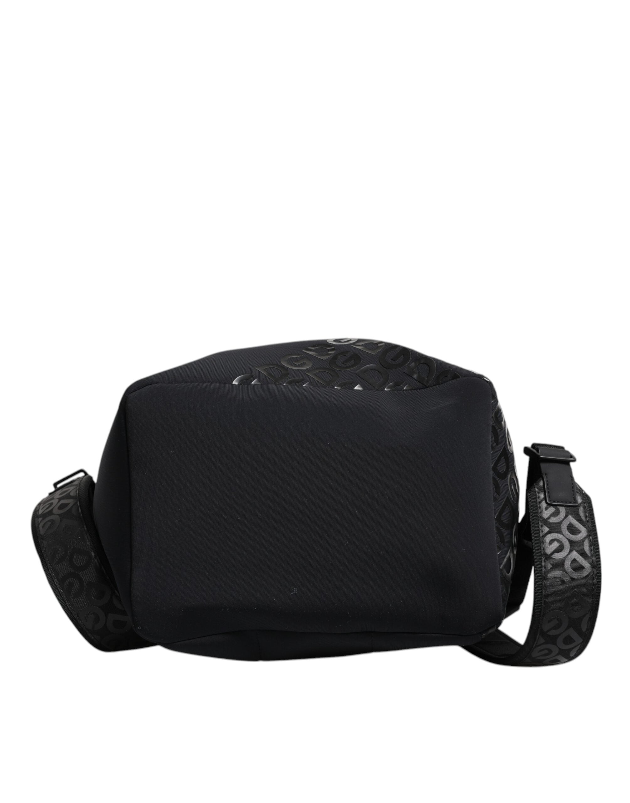 Σχολική τσάντα πλάτης με λογότυπο Dolce &amp; Gabbana Black Neoprene Nylon DG
