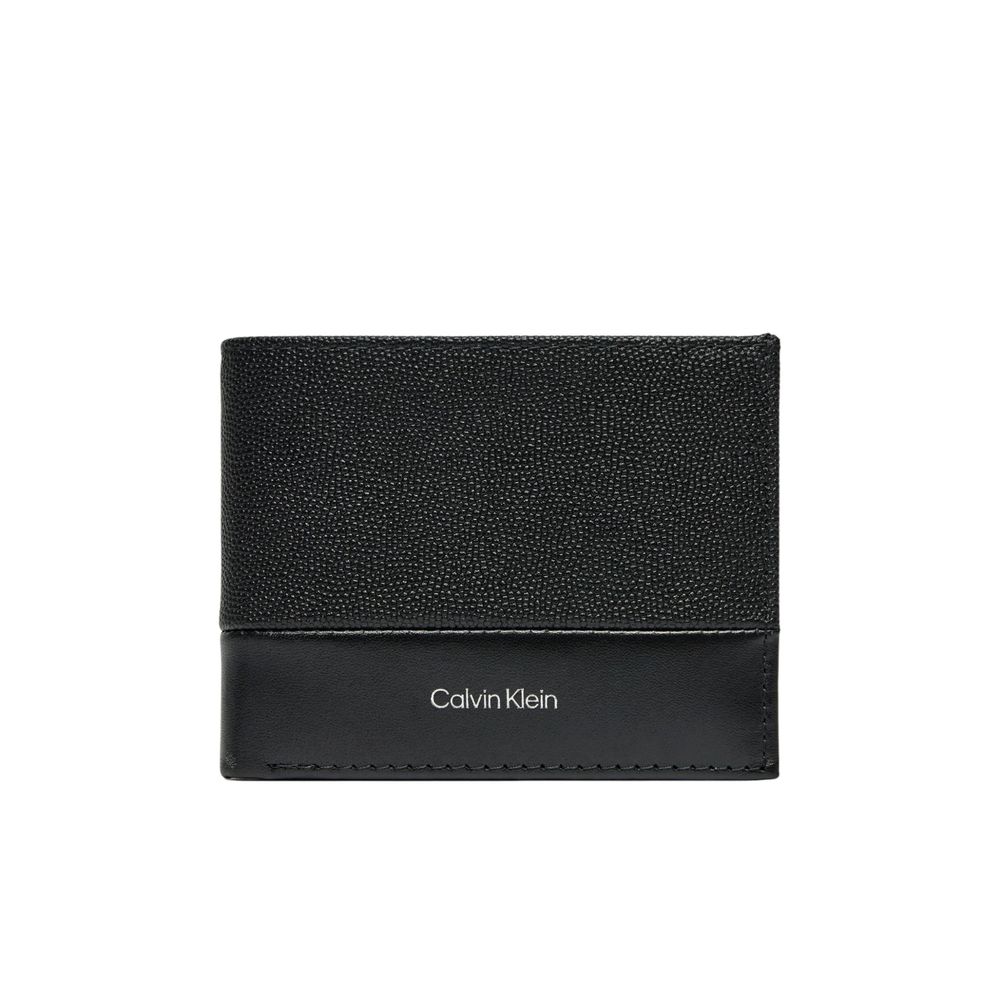 Μαύρο δερμάτινο πορτοφόλι Calvin Klein