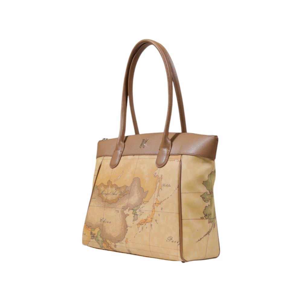 Τσάντα Alviero Martini Prima Classe Beige βαμβακερή τσάντα