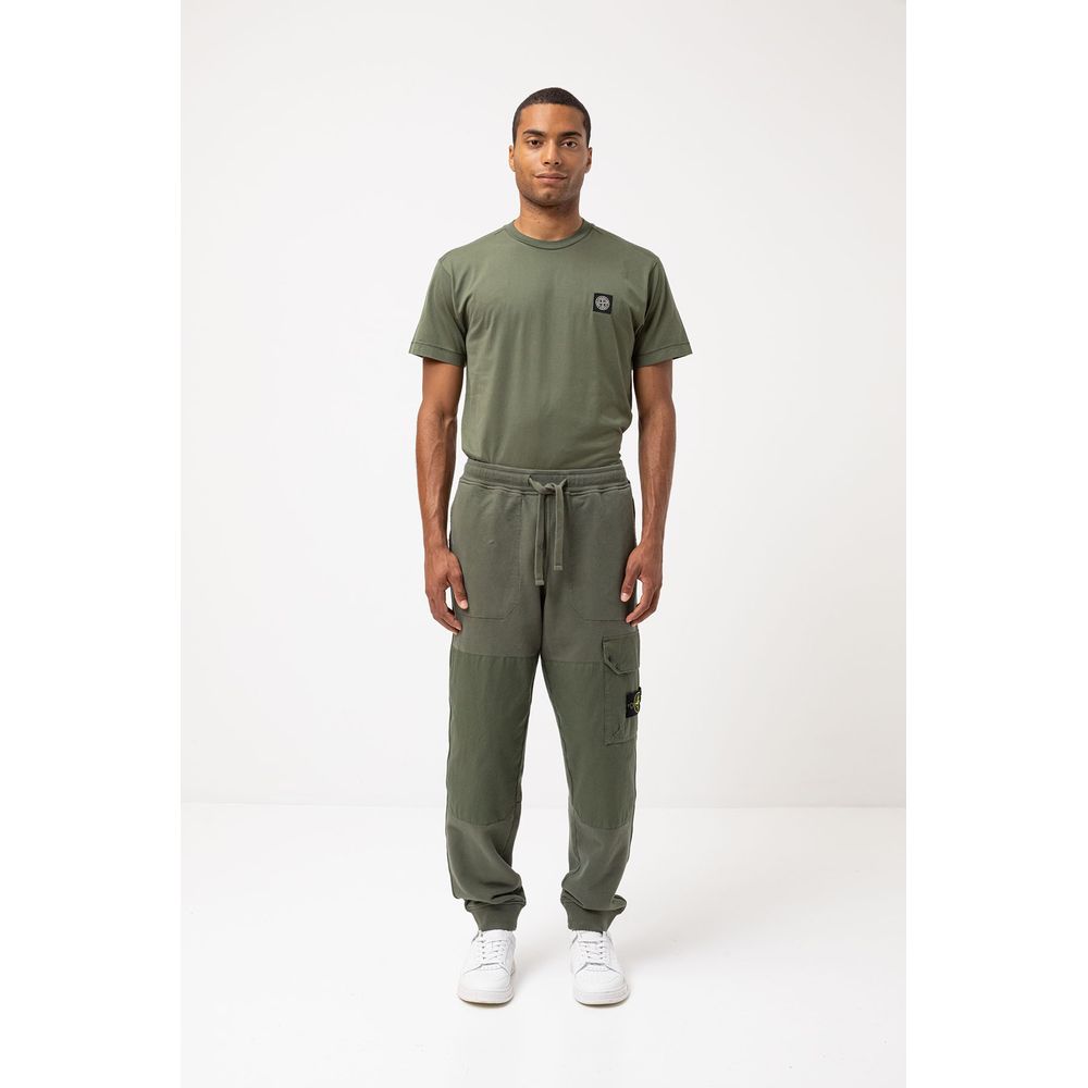 Ανδρική αθλητική φόρμα Stone Island Green Cotton