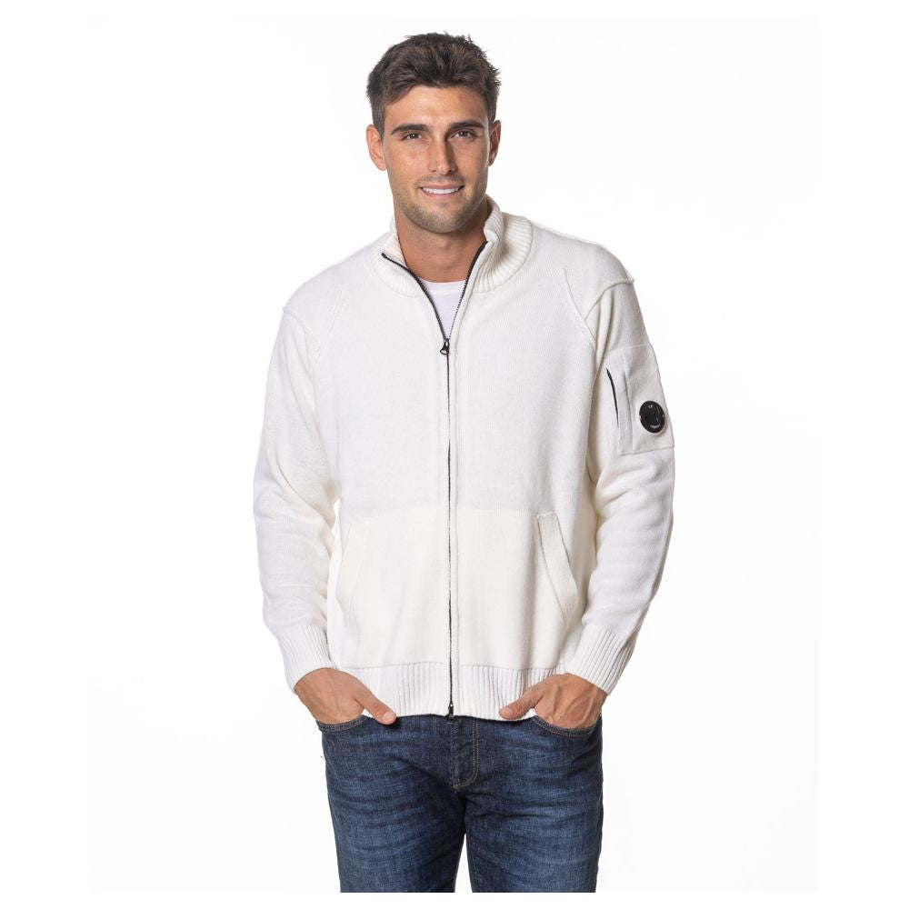 CP Company Λευκό Μάλλινο Πουλόβερ