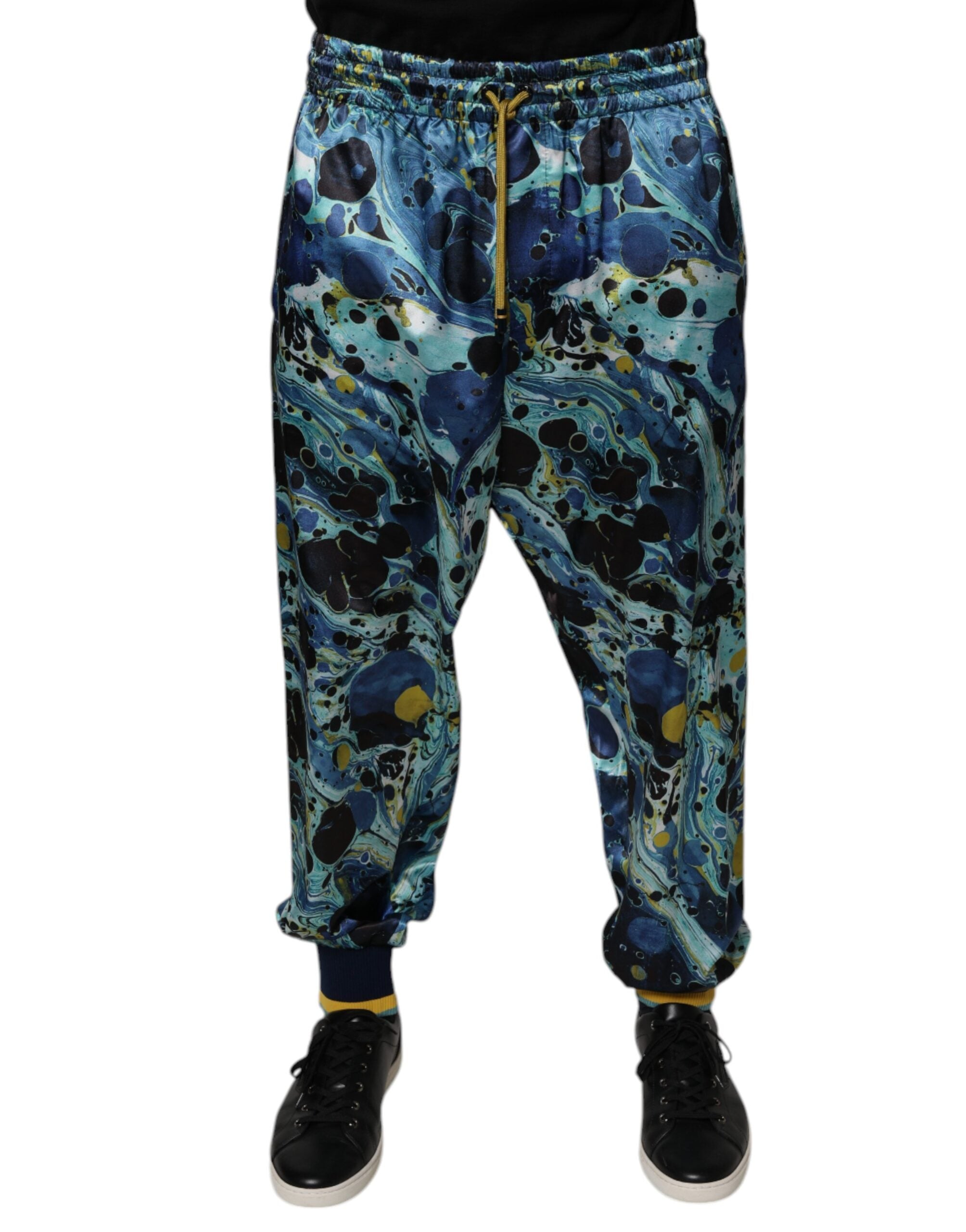 Dolce &amp; Gabbana Πολύχρωμο Marble Print Jogger Ανδρικό παντελόνι
