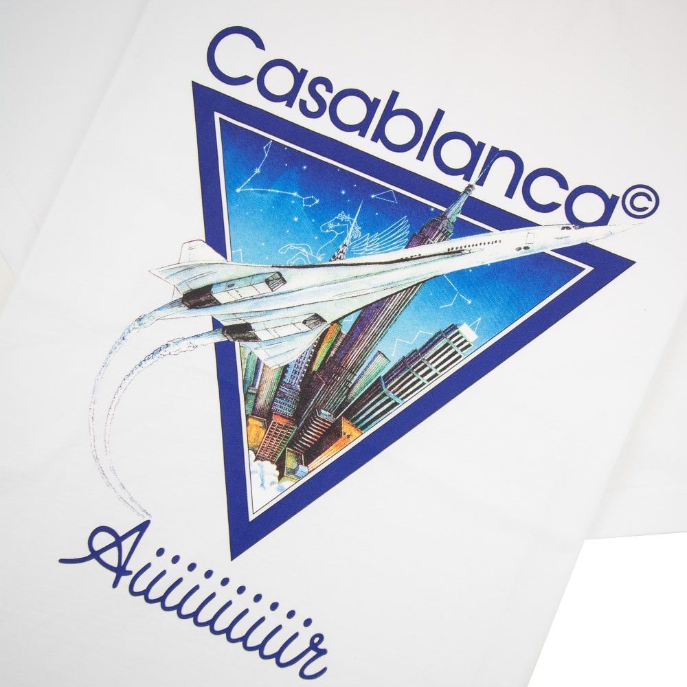 Λευκό βαμβακερό μπλουζάκι Casablanca