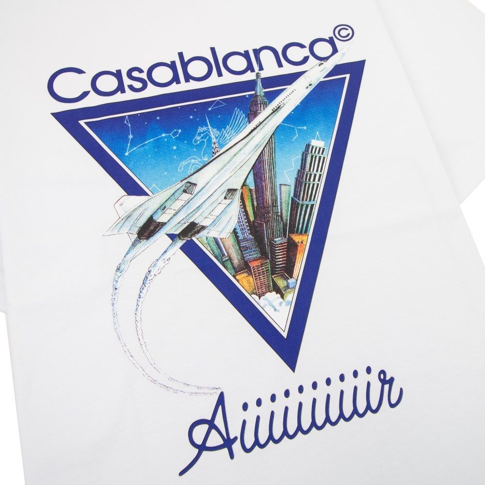 Λευκό βαμβακερό μπλουζάκι Casablanca
