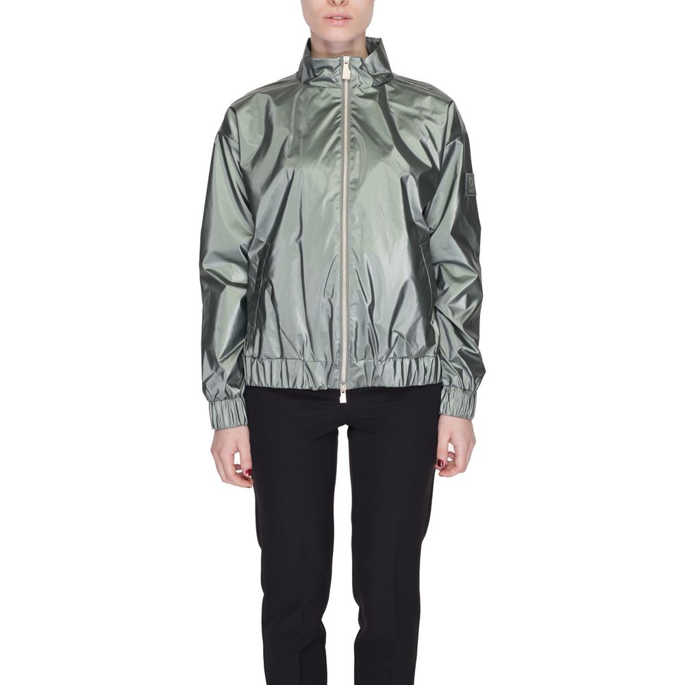 Suns Green Polyester Jackets & Coat