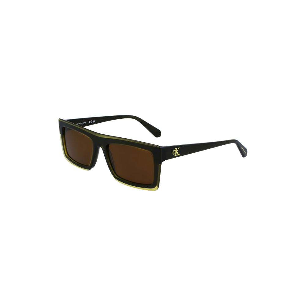 Calvin Klein Yellow Plastic Men Sunglasses