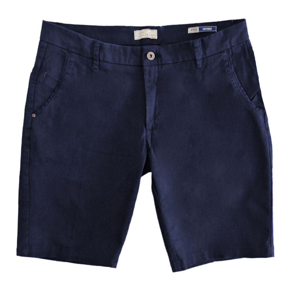 Yes Zee Blue Cotton Short