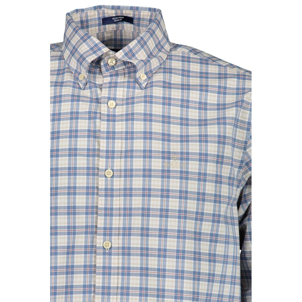 Ανδρικό πουκάμισο Gant Blue από βαμβάκι