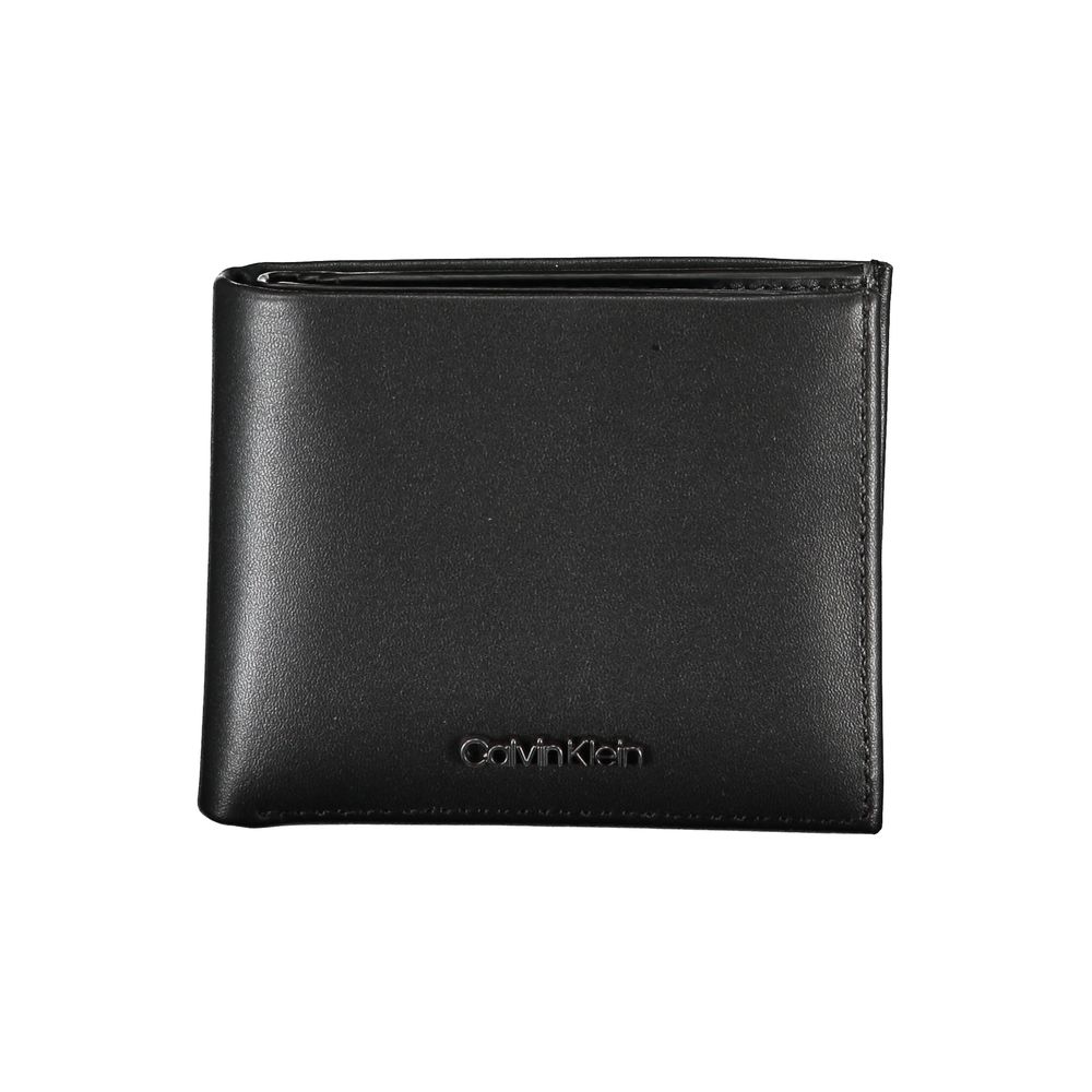 Calvin Klein Κομψό Δερμάτινο Διπλό Πορτοφόλι με μπλοκ RFID