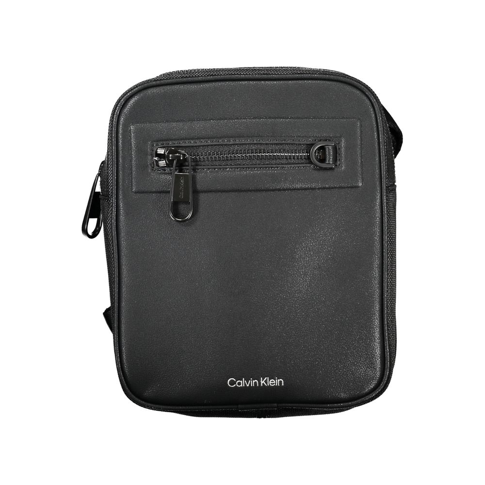Calvin Klein Sleek μαύρη τσάντα ώμου με λεπτομέρειες σε αντίθεση
