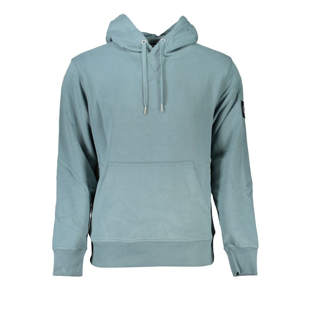 Calvin Klein Chic Βαμβακερό φούτερ με πράσινη κουκούλα