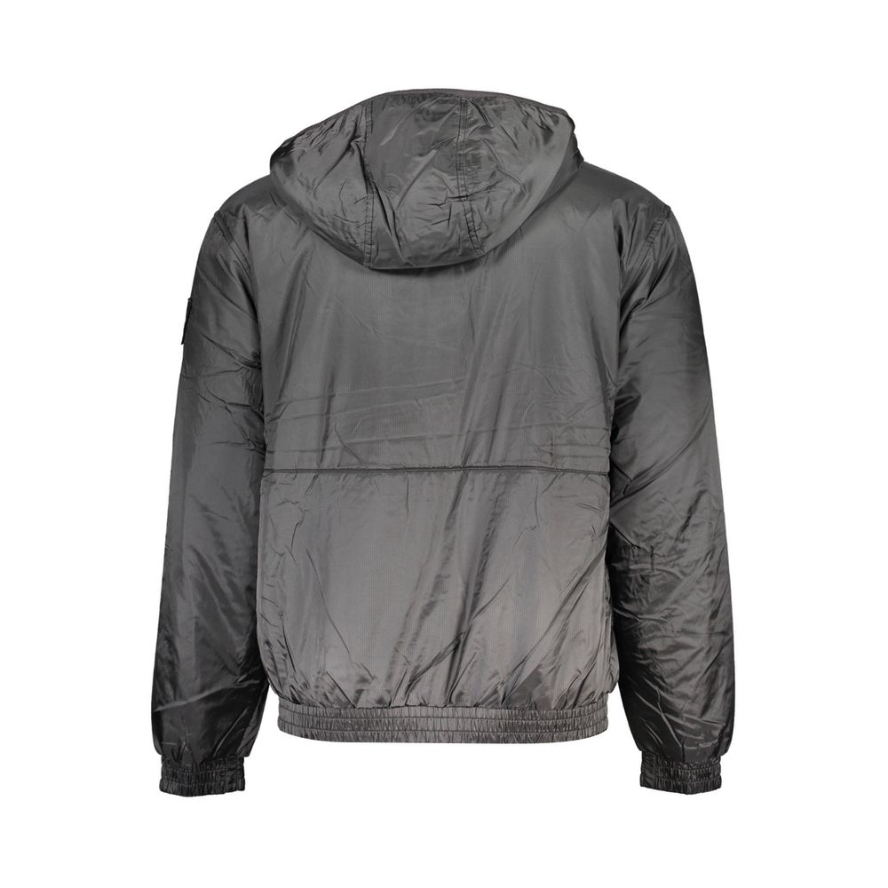 Calvin Klein Sleek μαύρη κουκούλα μπουφάν με λεπτομέρεια αντίθεσης