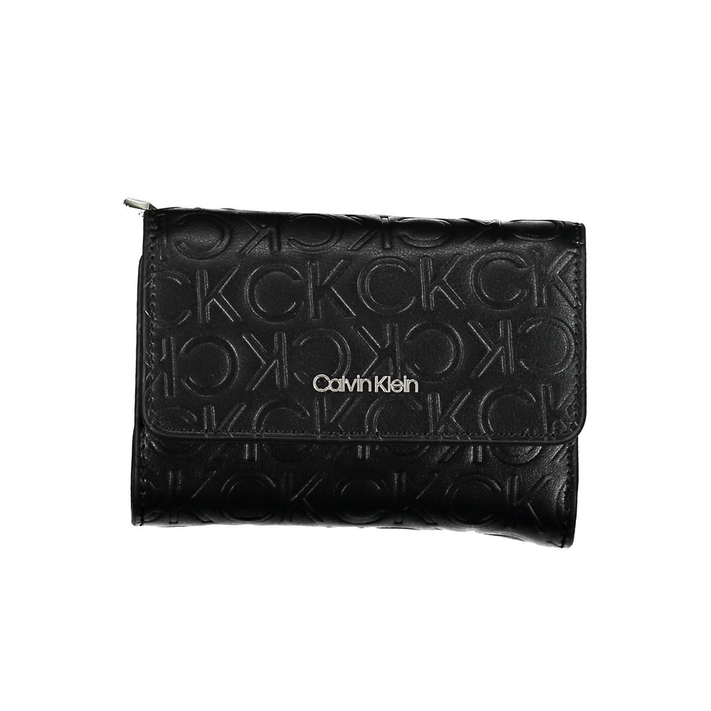 Γυναικείο πορτοφόλι Calvin Klein μαύρο πολυαιθυλένιο
