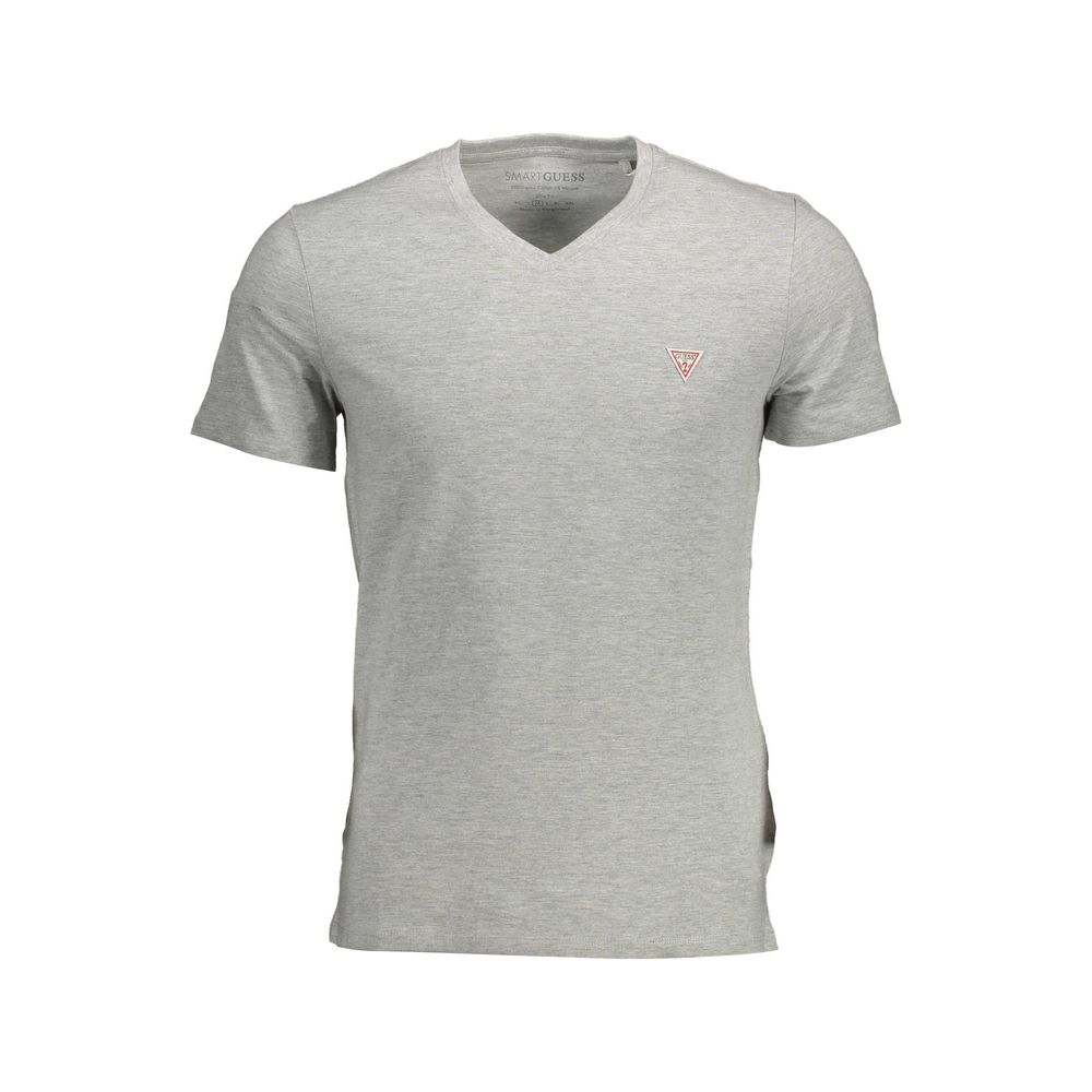Ανδρικό μπλουζάκι Guess Jeans Grey Cotton