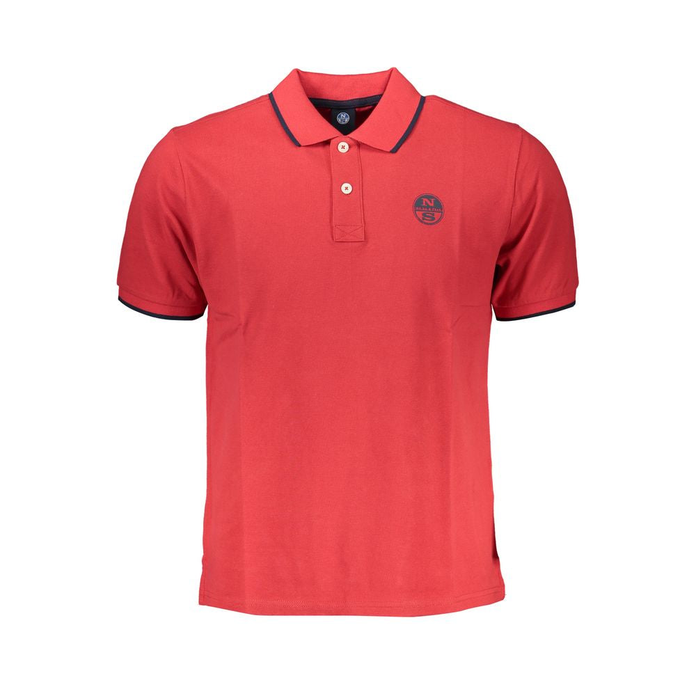 North Sails Red Cotton Polo πουκάμισο